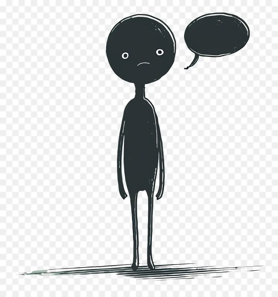 Stick Figure Speaking，La Tristesse PNG