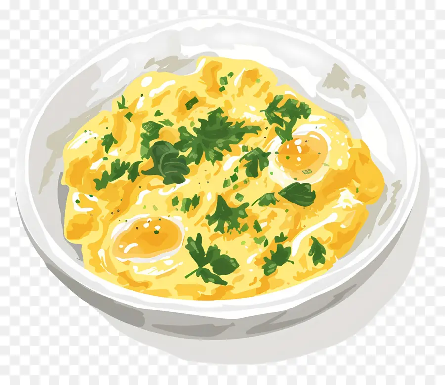 Oeufs Brouillés，Le Petit Déjeuner PNG