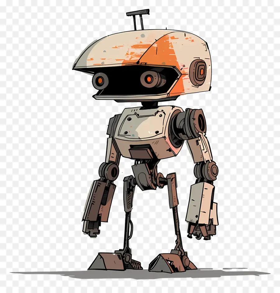 Robot，Visage Orange PNG