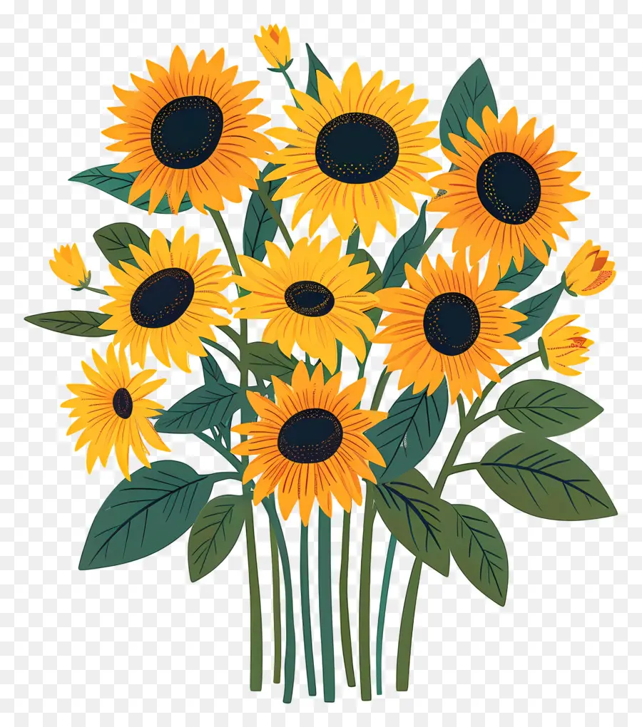 Bouquet De Tournesol，Tournesols PNG