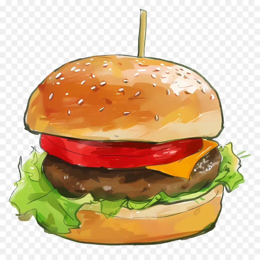 Hamburger，Burger De Boeuf PNG