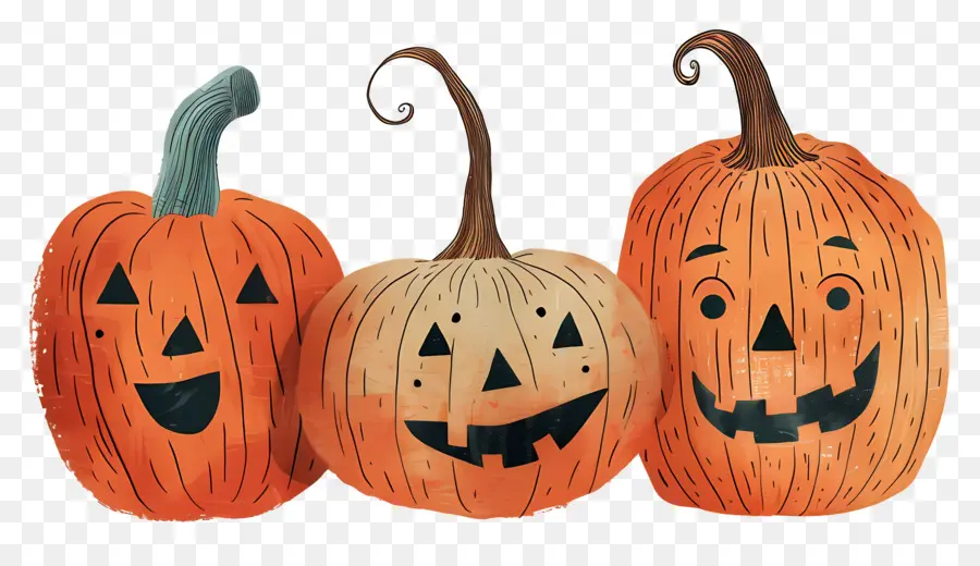 Citrouilles D'halloween，Citrouilles PNG