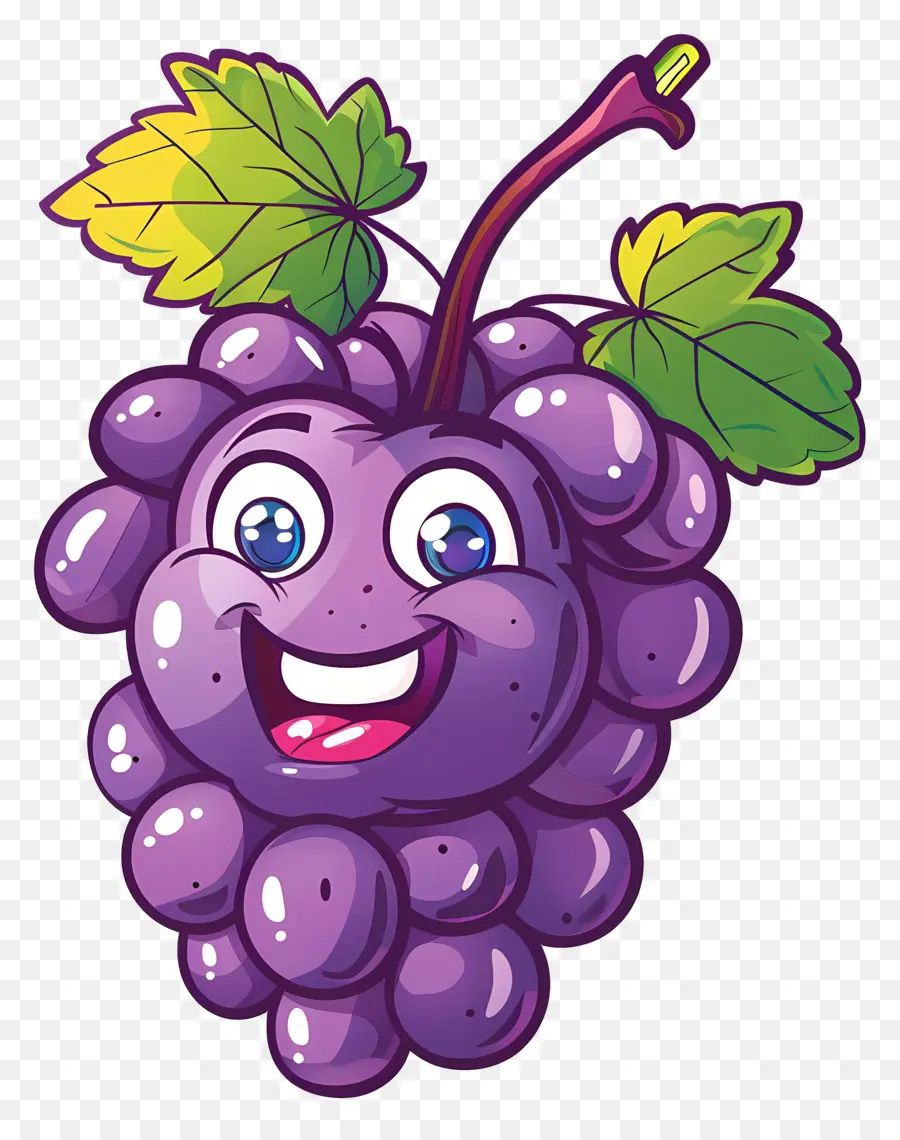 Dessin Animé De Raisin，Pourpre De Raisin PNG