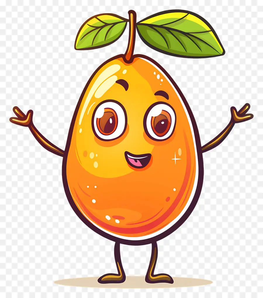 Dessin Animé De Mangue，Heureux D'orange PNG