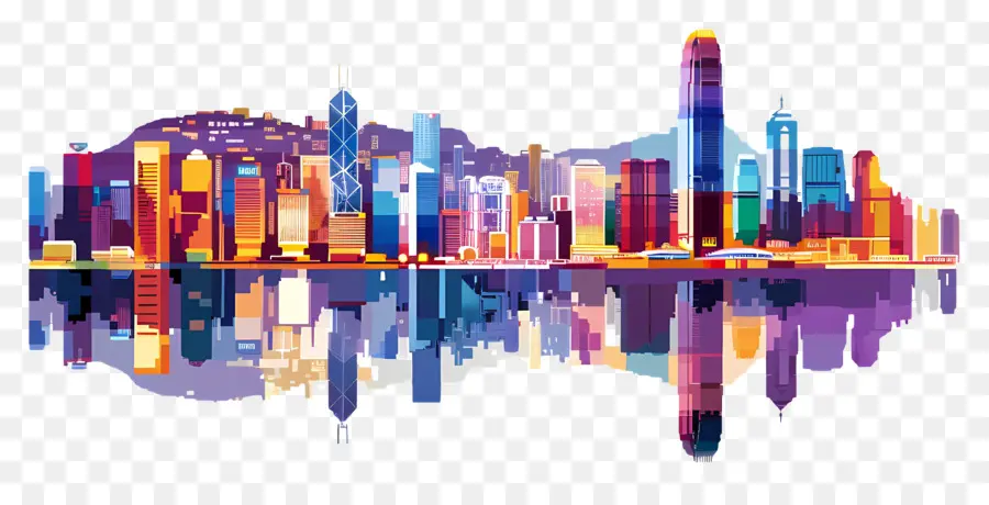 Horizon De Hong Kong，Skyline Moderne PNG