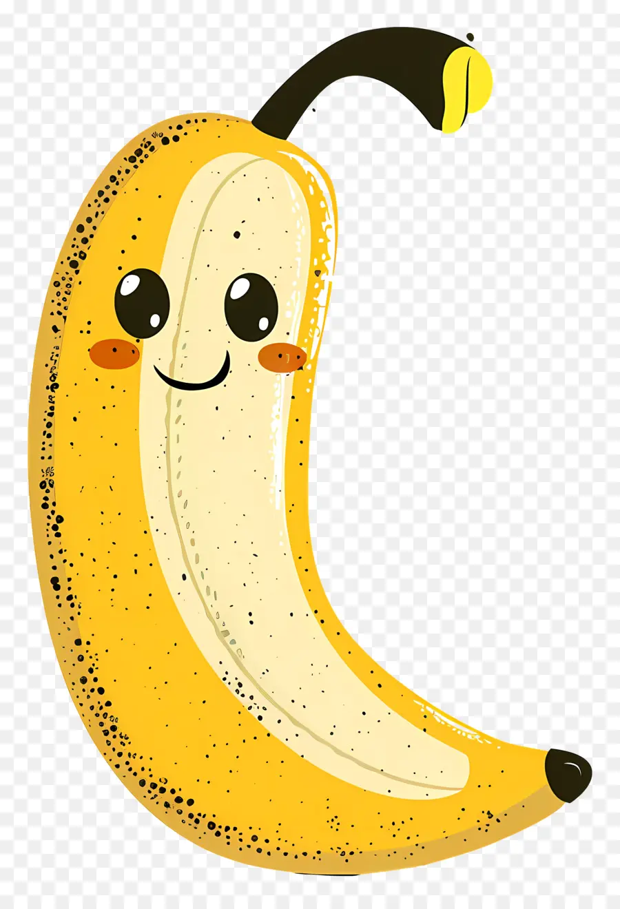 Dessin Animé De La Banane，Visage Heureux PNG