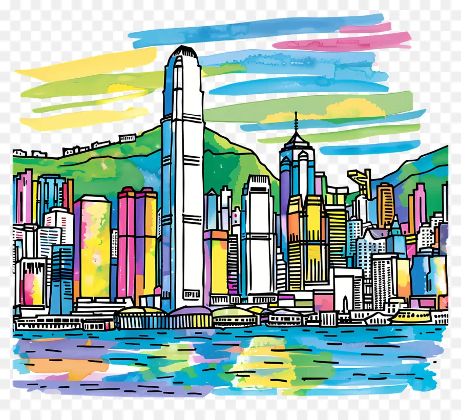 Horizon De Hong Kong，Paysage Urbain PNG