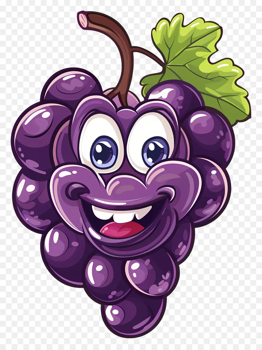 Dessin Animé De Raisin，Drôle De Fruit PNG