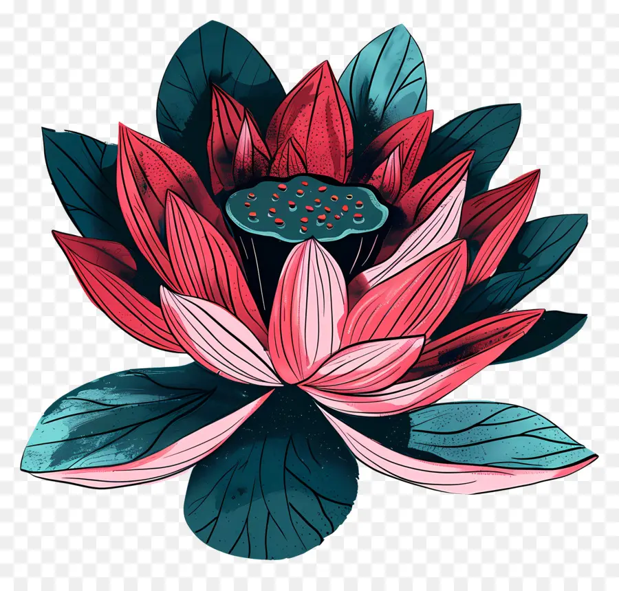 Fleur De Lotus，Fleur De Lotus Rouge PNG