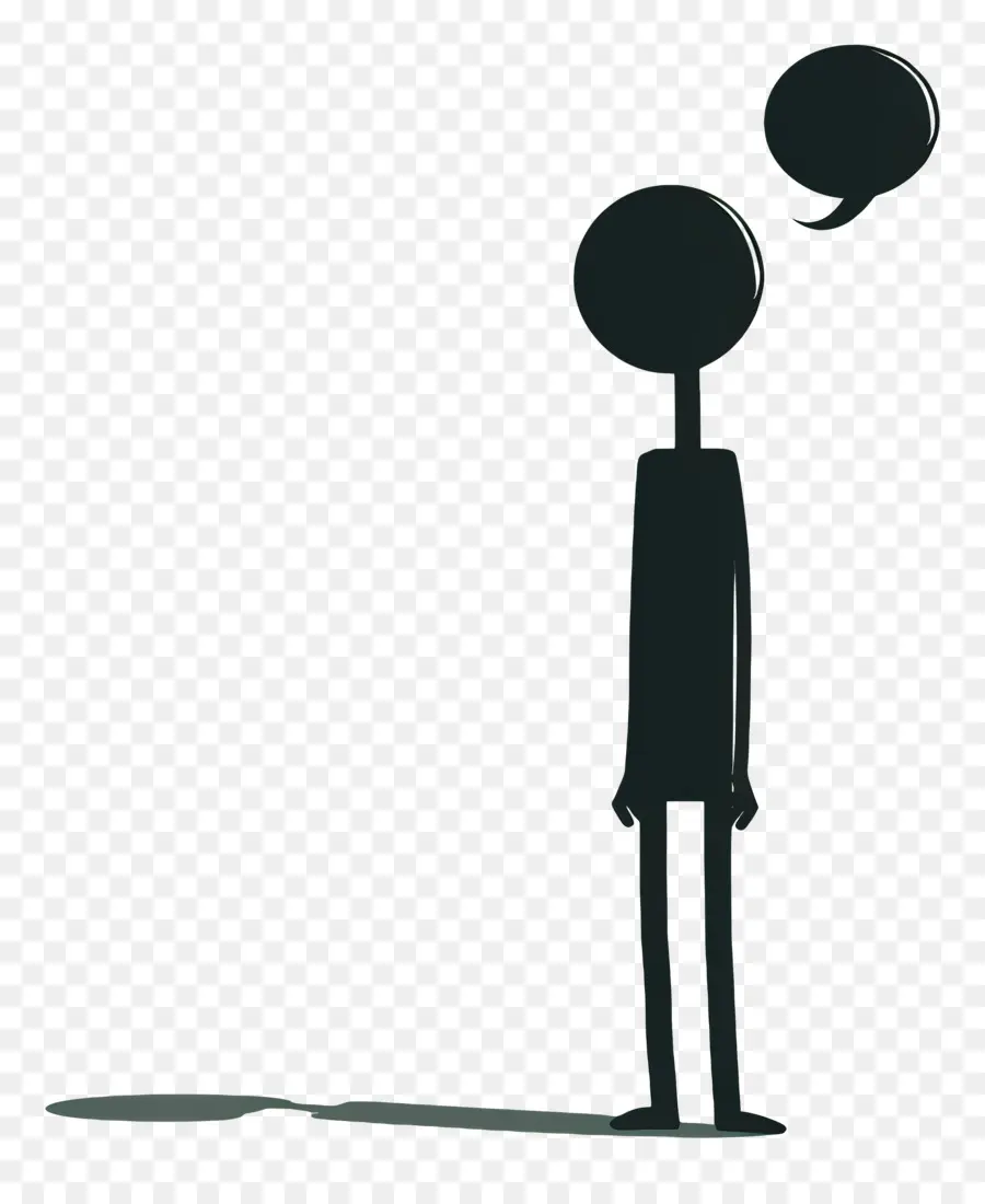 Stick Figure Speaking，La Contemplation PNG