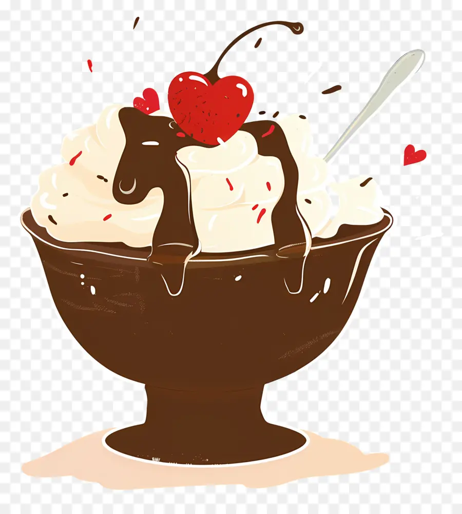 Pouding Au Chocolat，Sundae Au Chocolat PNG