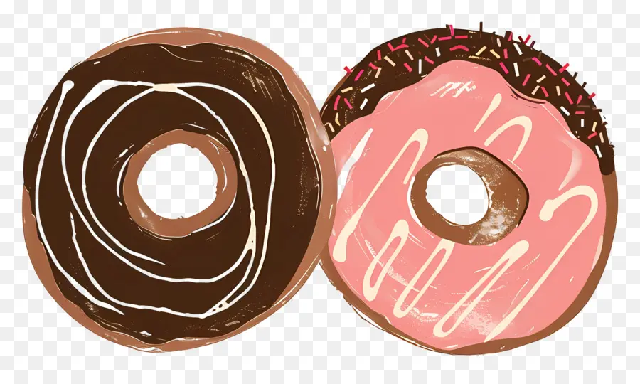 Donuts Au Chocolat，Beignets PNG