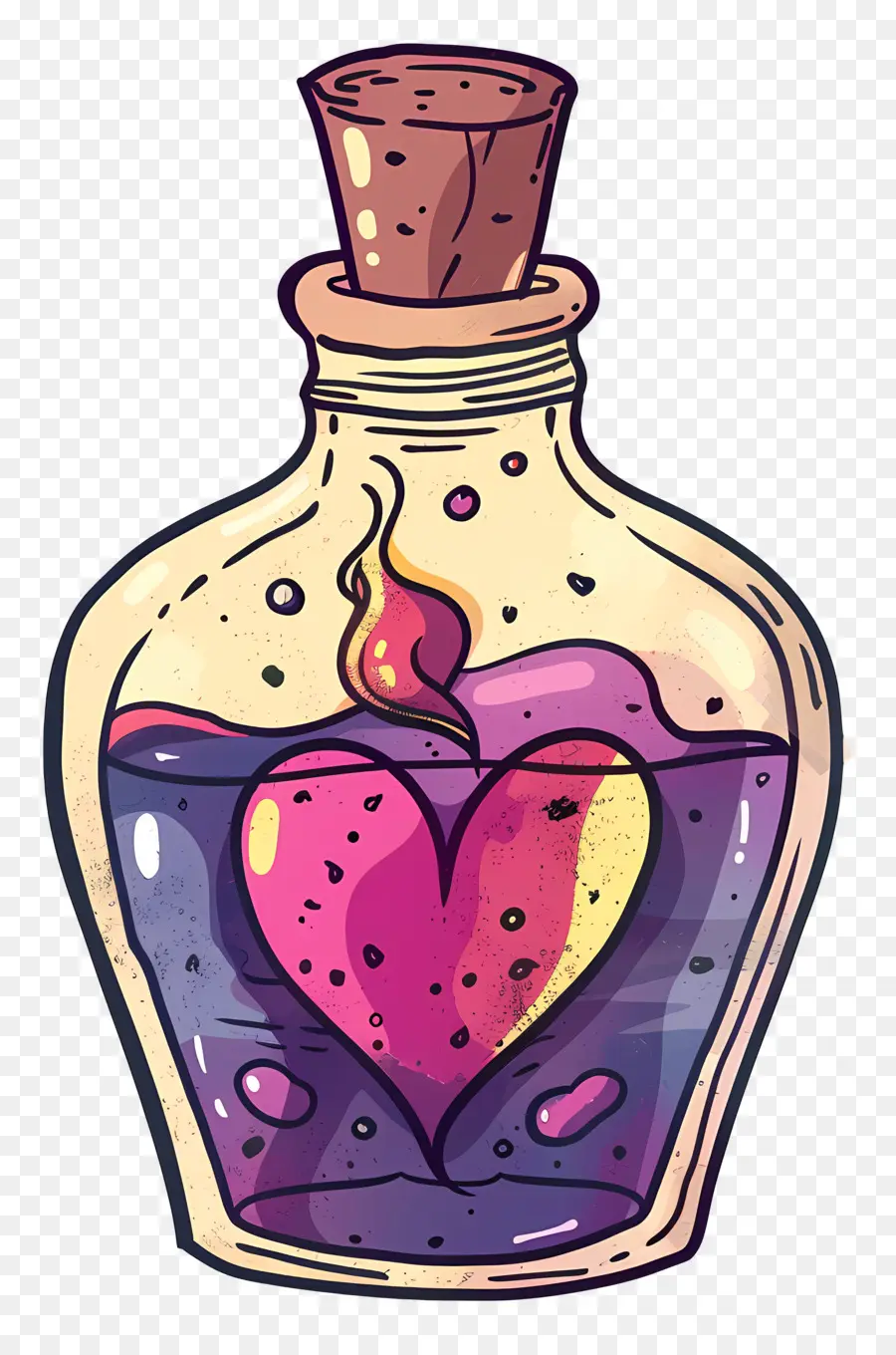 Potion De Dessin Animé，Bouteille En Verre PNG