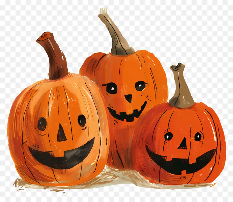 Citrouilles D'halloween，Citrouilles PNG