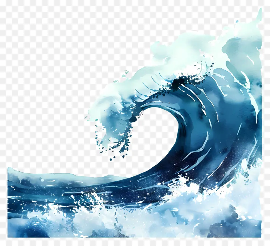 Vague De Mer，Vague De La Peinture PNG