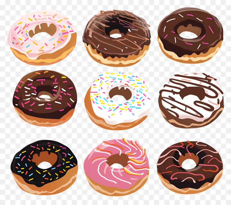 Donuts Au Chocolat，Beignets PNG