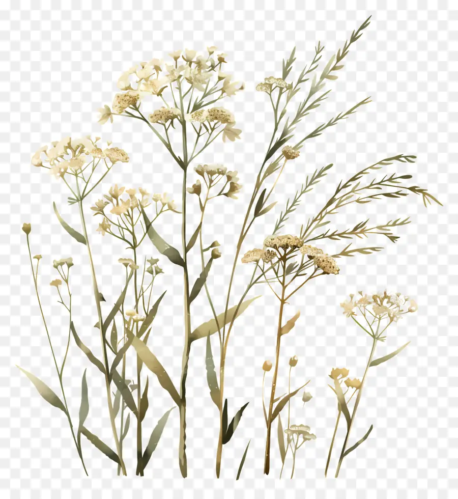 Gramine，Fleurs Blanches PNG