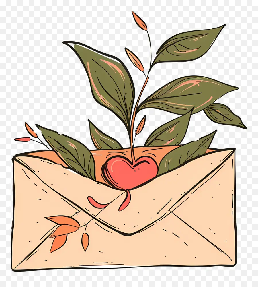 Enveloppe Romantique，Lettre D'amour PNG