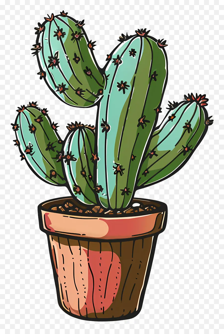 Pot De Cactus，Cactus PNG