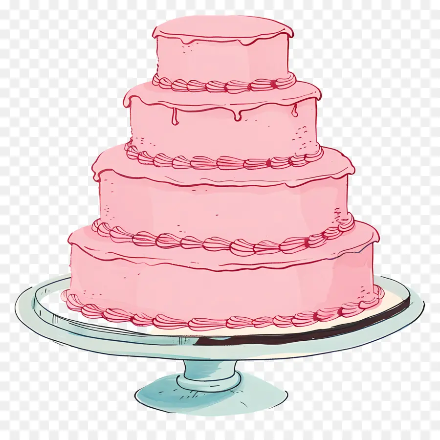 Gateau Rose，Gâteau De Mariage Rose PNG