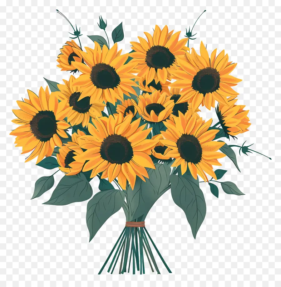 Bouquet De Tournesol，Tournesols PNG