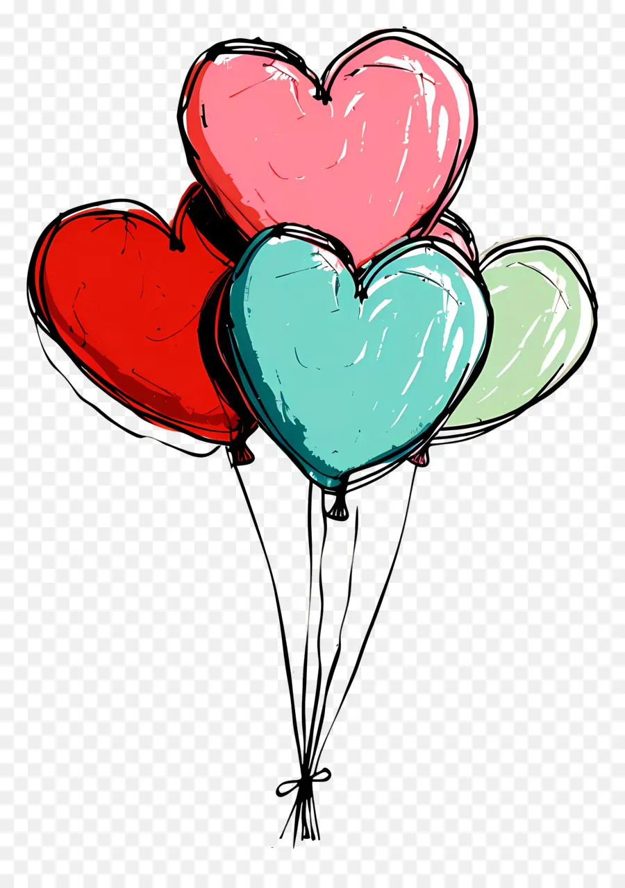 Ballons，Heartshaped Ballons PNG