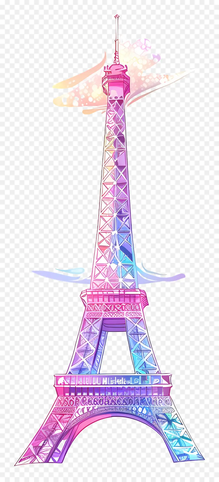 Tour Eiffel，Arc En Ciel PNG