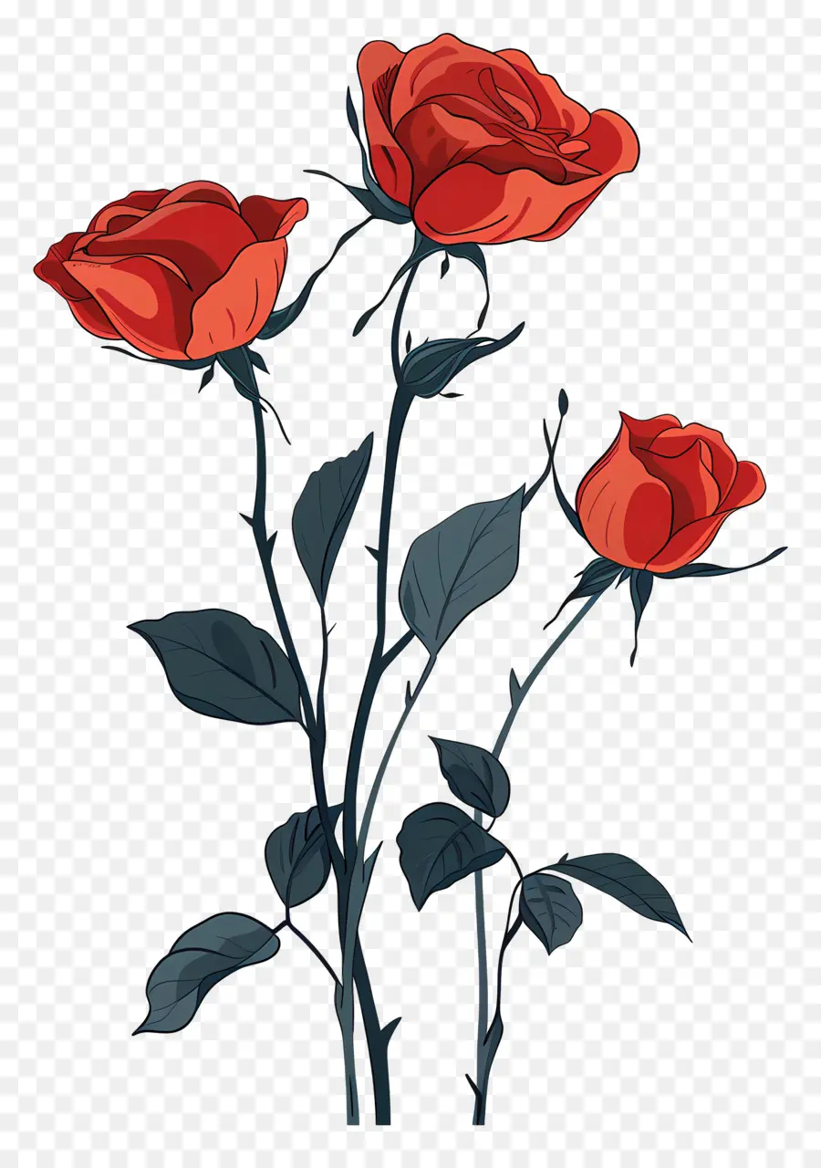 Les Roses Rouges，Bouquet PNG