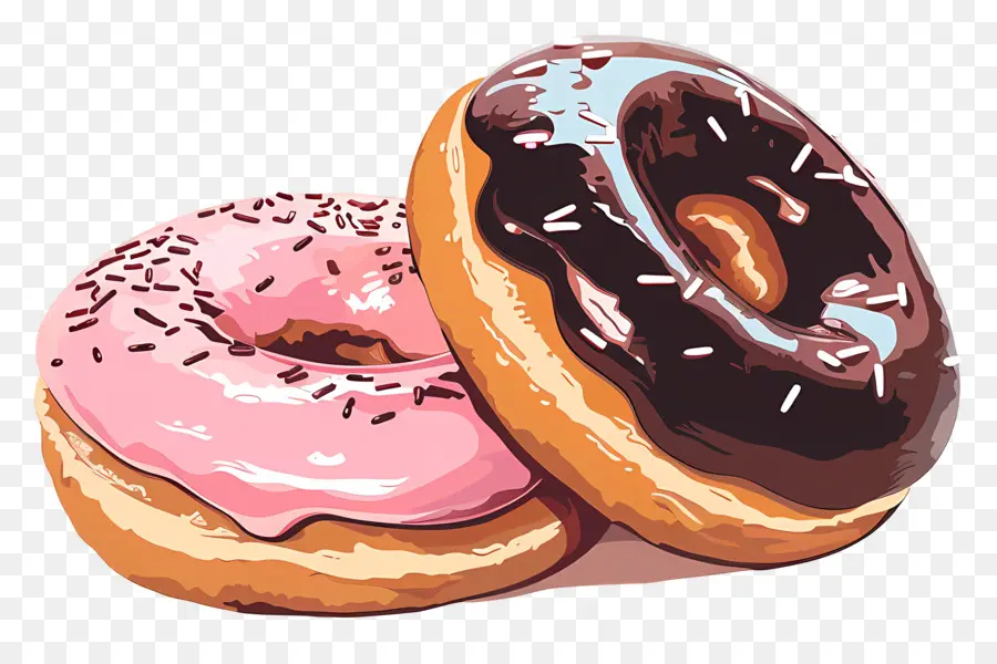 Donuts Au Chocolat，Beignets PNG