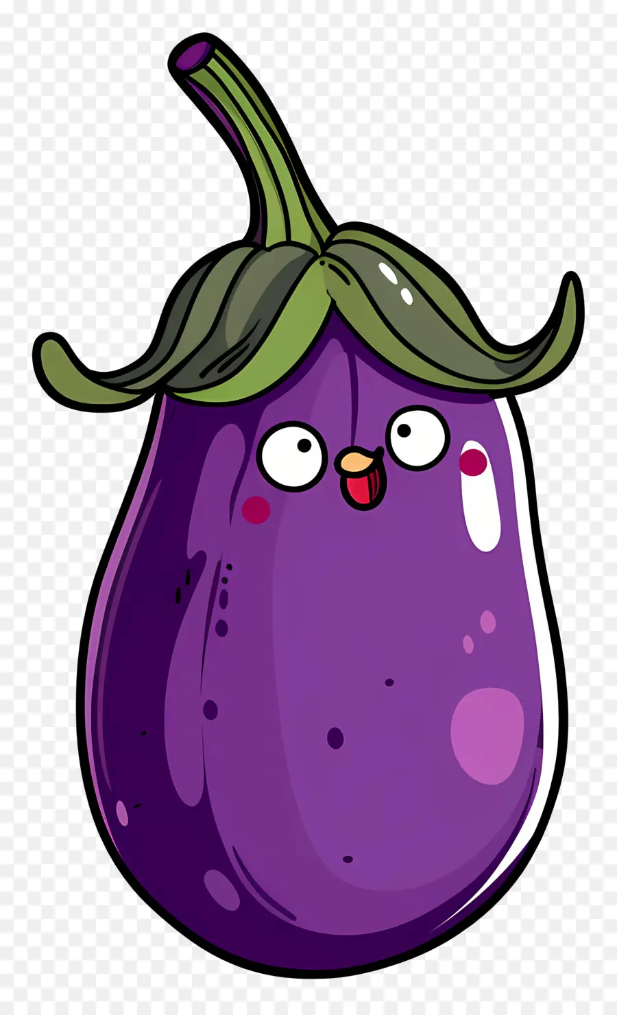 Dessin Animé Aubergine，Fruit Pourpre PNG