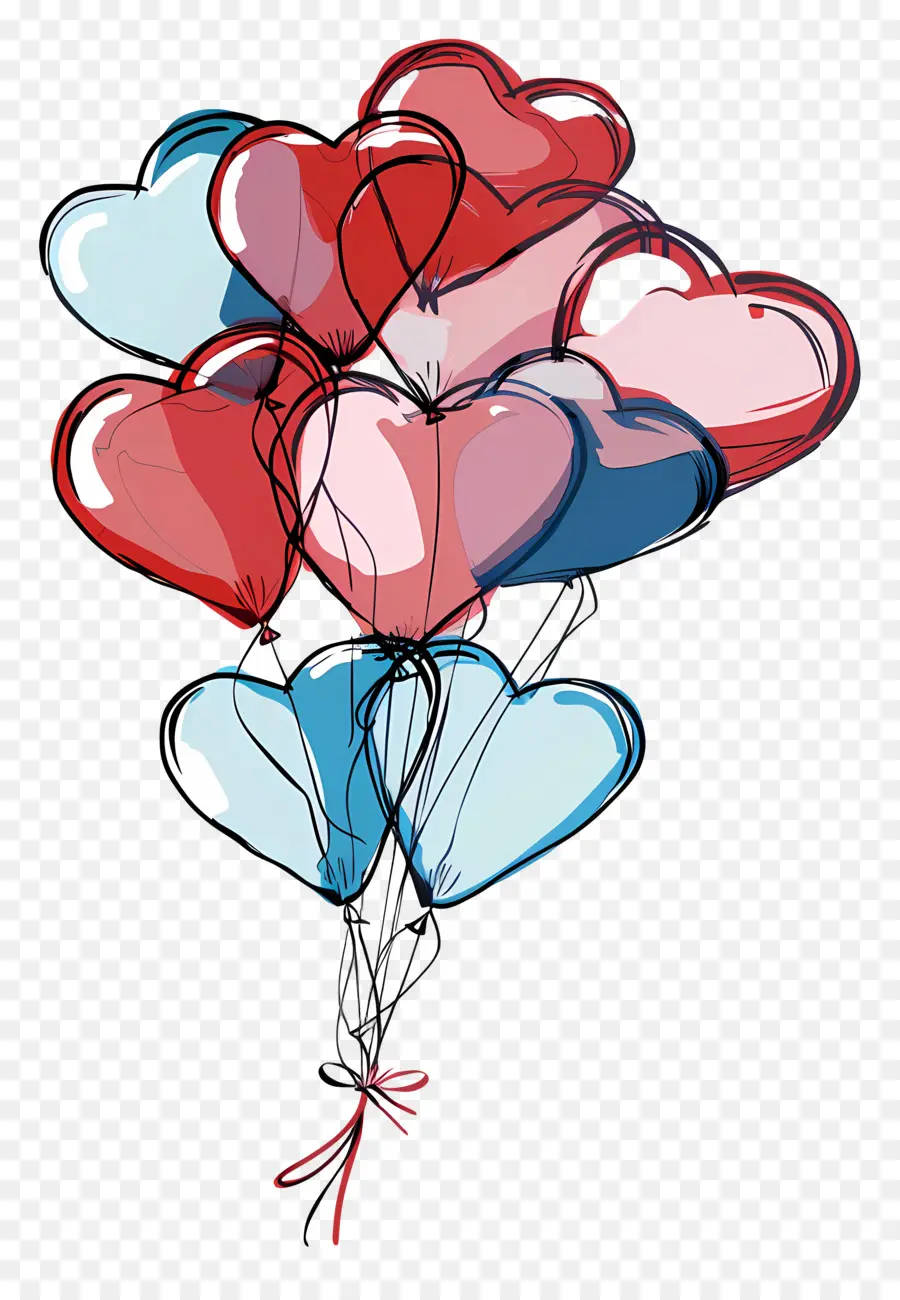 Ballons，Cœur De Ballons PNG