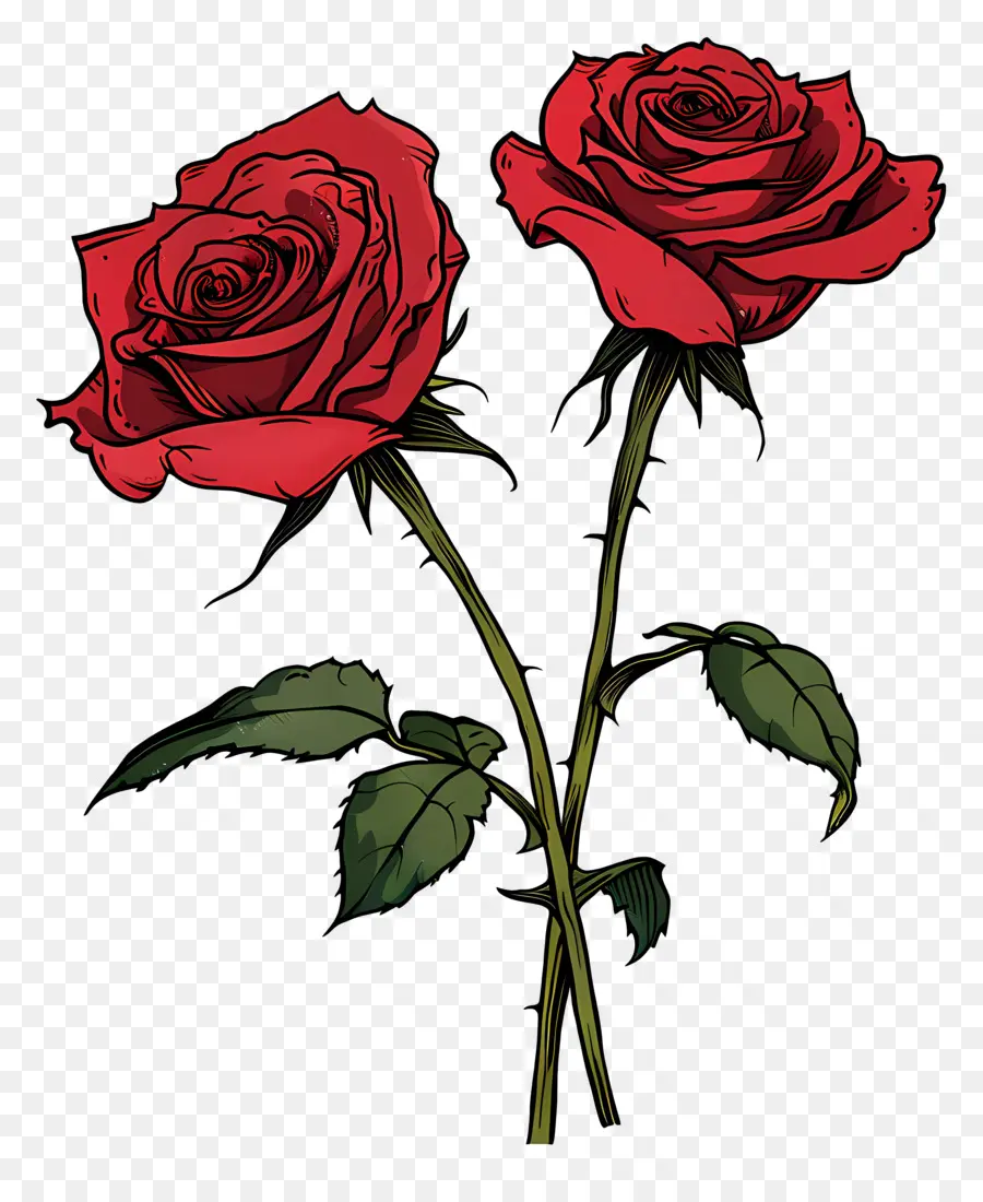 Les Roses Rouges，Fleurs PNG