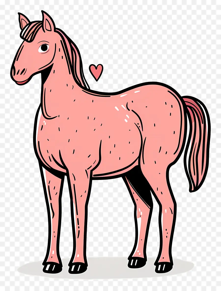 Dessin Animé Cheval，Rose Cheval PNG