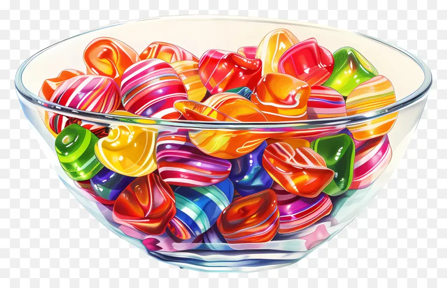 Bol Bonbons，Guimauves Arc En Ciel PNG