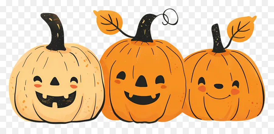 Citrouilles D'halloween，Citrouille Illustration PNG