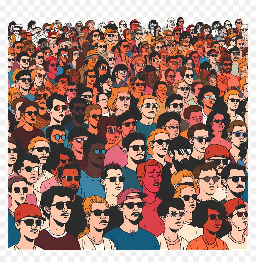 Foule，Lunettes De Soleil PNG