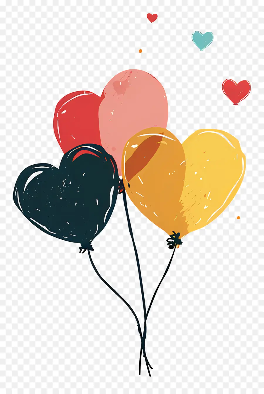 Ballons，Coeurs PNG