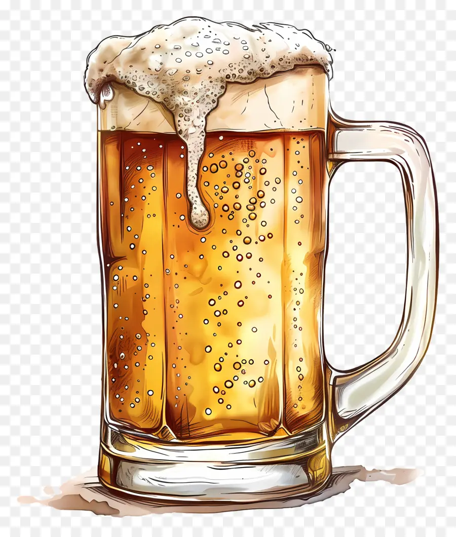 La Bière，Mug En Verre PNG