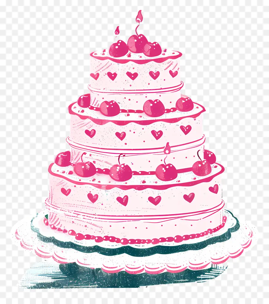 Gateau Rose，Gâteau De Mariage PNG