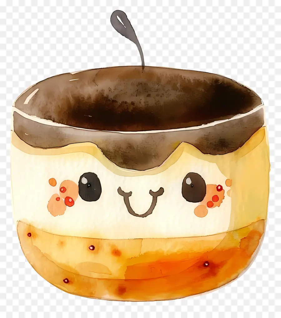 Pudding Kawaii，Gâteau Au Chocolat PNG