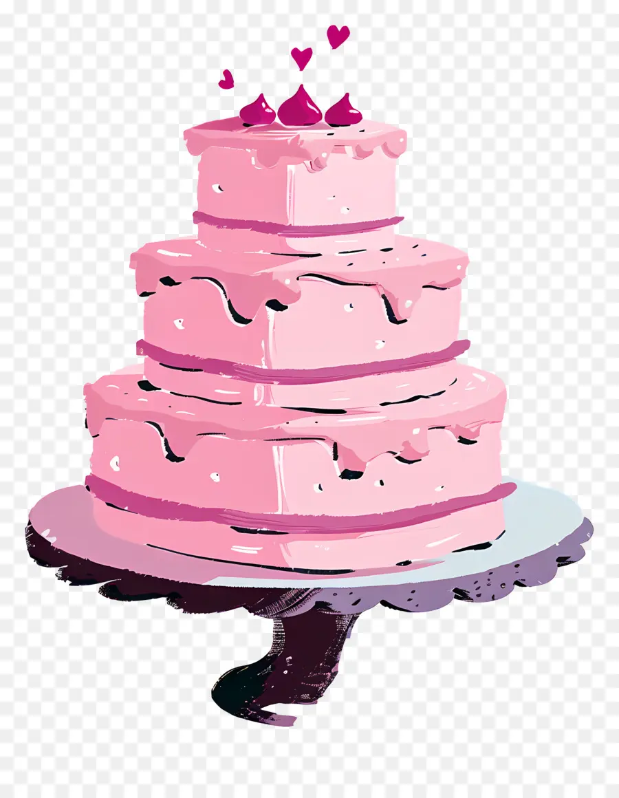 Gateau Rose，Gâteau De Mariage PNG