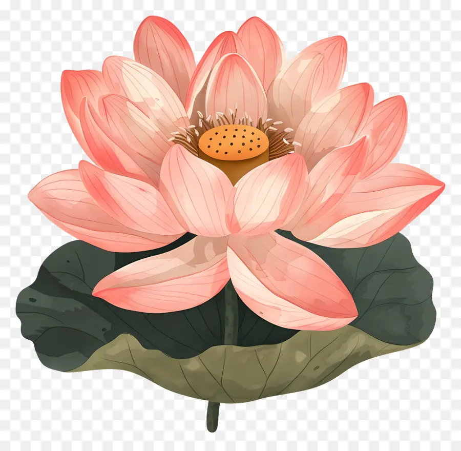 Fleur De Lotus，Peinture à L'aquarelle PNG