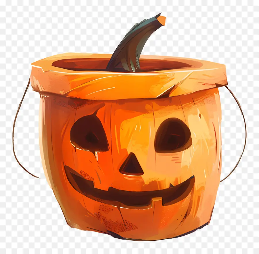 Seau D'halloween，Citrouille PNG