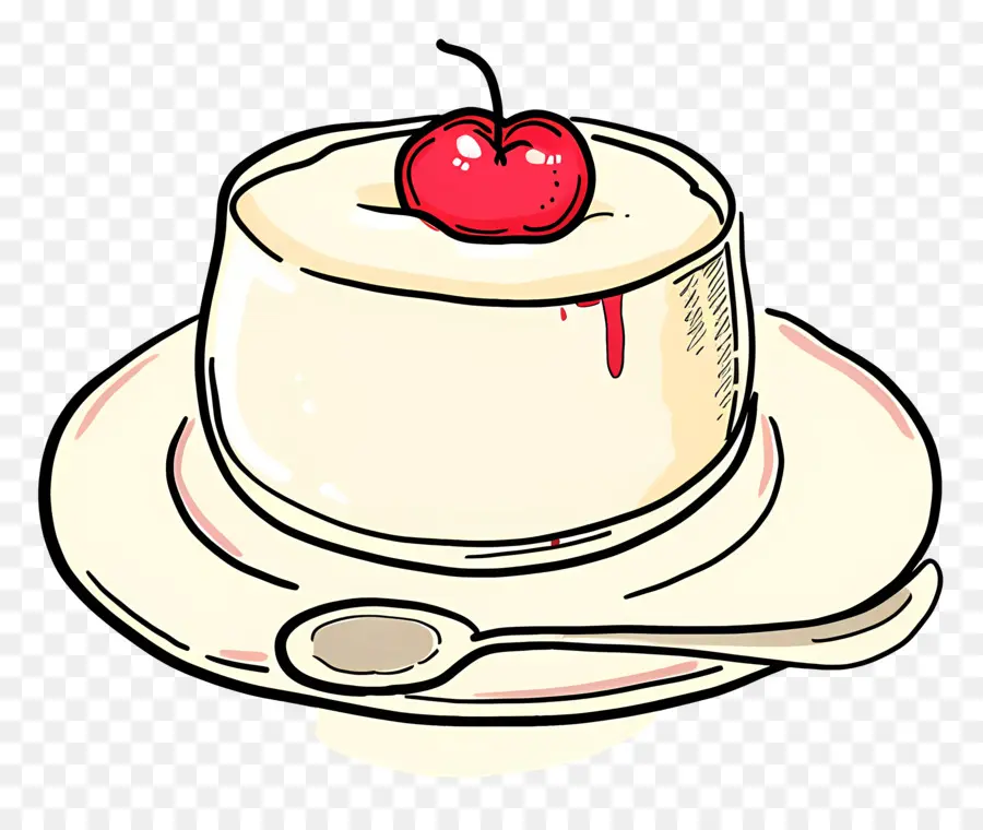 Panna Cotta，Sauce à La Crème PNG