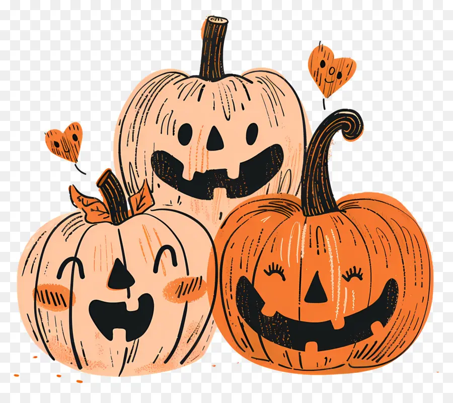 Citrouilles D'halloween，Citrouilles PNG