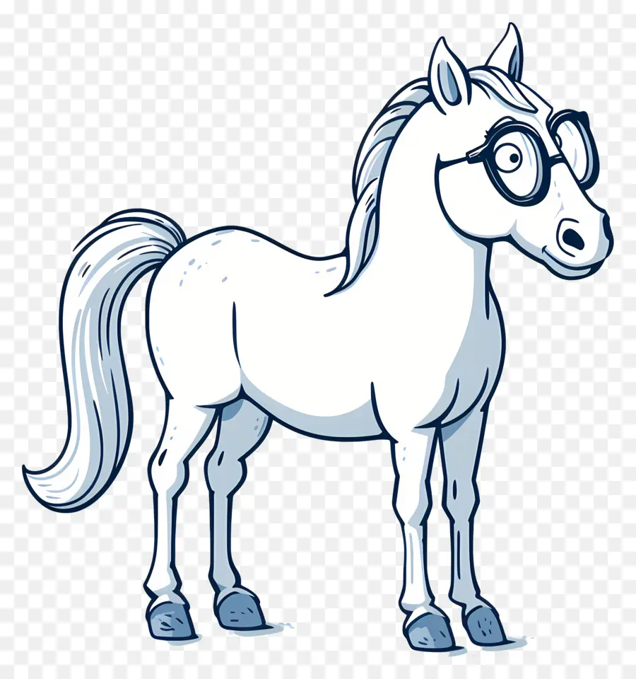 Dessin Animé Cheval，Cheval Blanc PNG