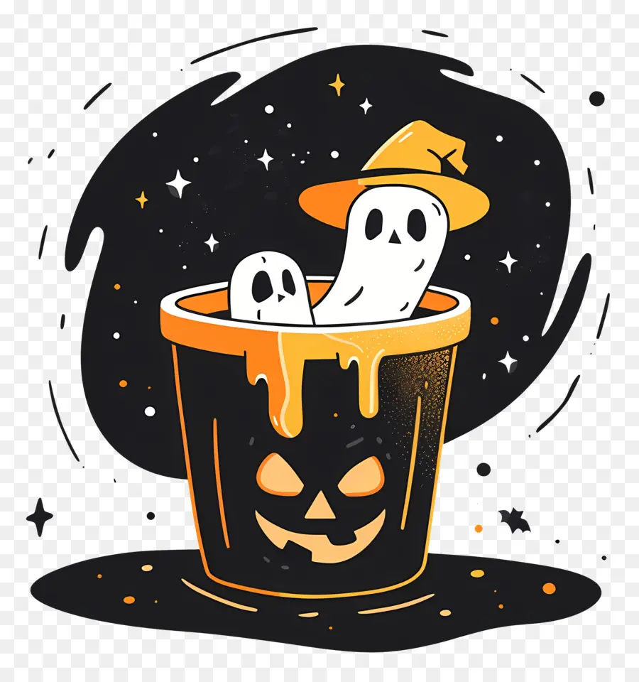 Seau D'halloween，Halloween PNG