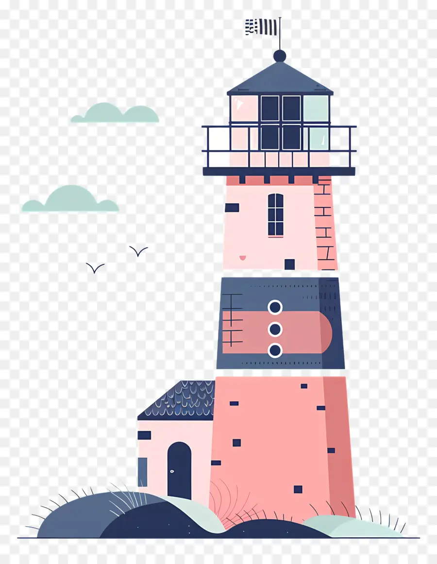 Phare，Illustration De Dessin Animé PNG