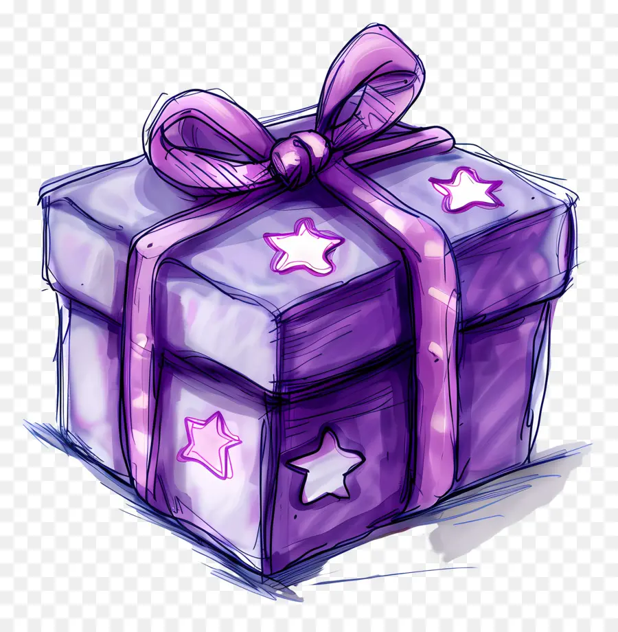 Violet Cadeau，Violet Boîte Cadeau PNG