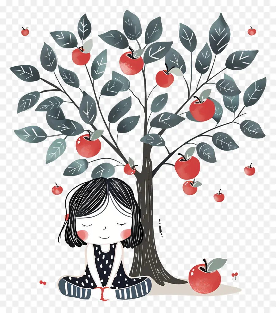 Fille Sous Pommier，Fille PNG